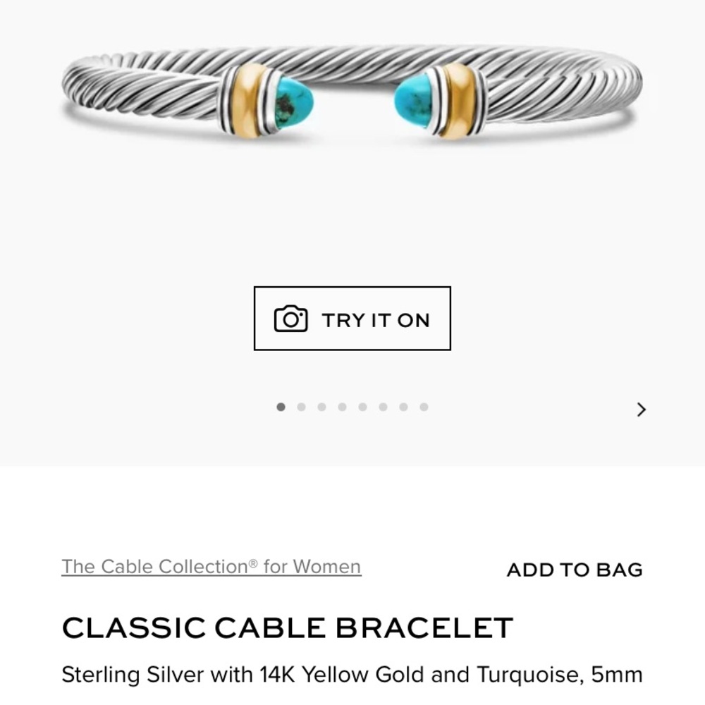 NIB Authentic David Yurman Classic Cable Bracelet 5mm - Picture 14 of 17